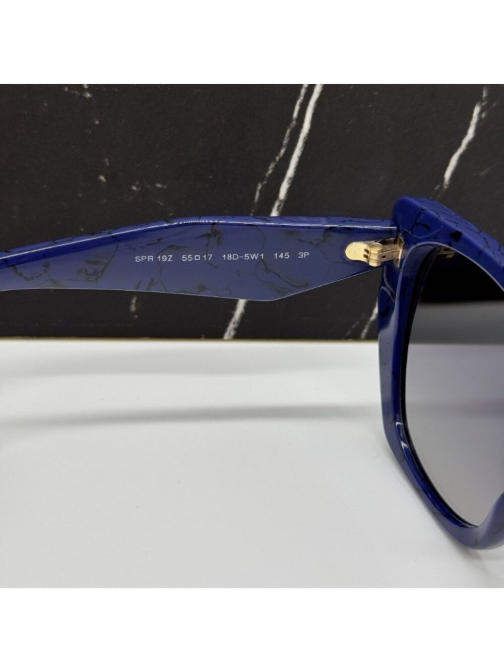 NEW PRADA PR19ZS 18D5W1 SUNGLASSES PR 19ZS 18D5W1 BLUE WOMEN OVERSIZED SPR 19Z - Picture 9 of 11